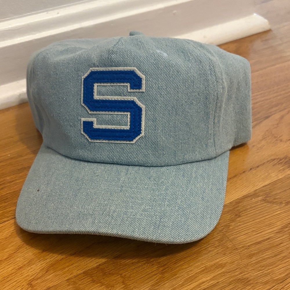 Seager Blue Denim Cap with Blue 'S' Patch